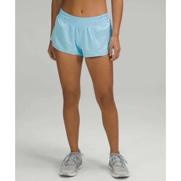 Lululemon Hotty Hot Low-Rise Lined Short 2.5" in Blue Chill Women’s size 10 - Picture 3 of 11